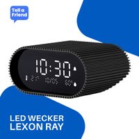 Lexon Ray Clock black - LED Wecker mit Innovativer Funktion