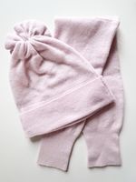 Baby girl hat and scarf set 18 months 100% cashmere