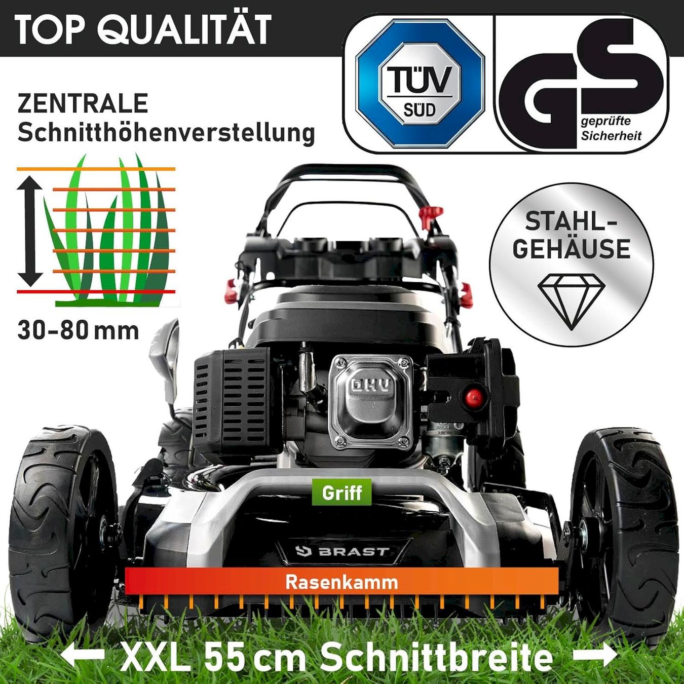 Rasenmäher: BRAST 22224 E-START SPEED Rasenmäher – Neu und originalverpackt aus Bottighofen von zaap 4