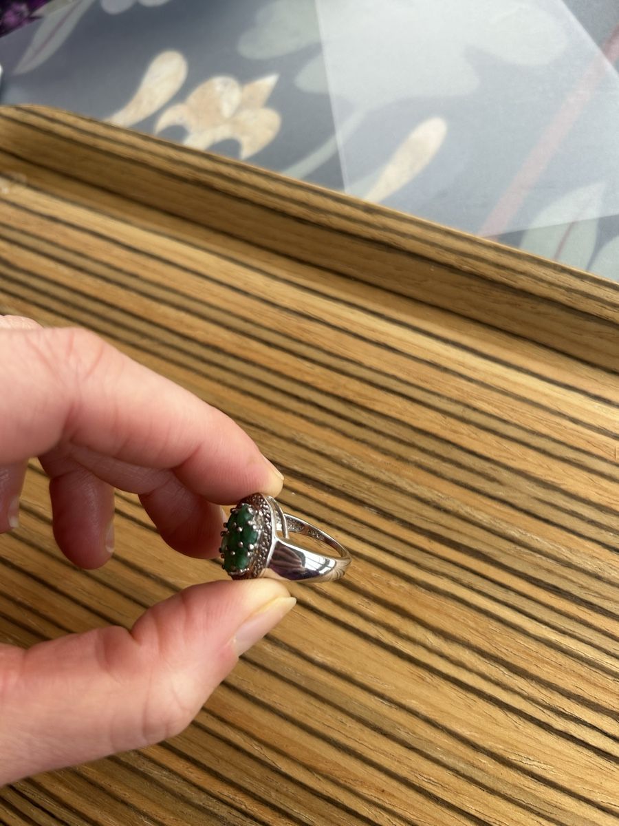 Bagues: Ring Silber 925 mit Smaragden – D'occasion à Birsfelden par Exclusivity 4