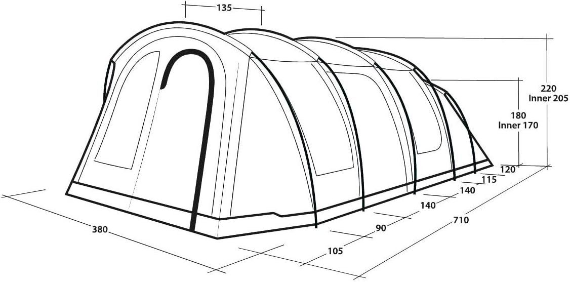 Tende : Outwell Phoenix 6+2 Tunnelzelt – Nuovo e nell'imballaggio originale da Bottighofen venduto da zaap 4