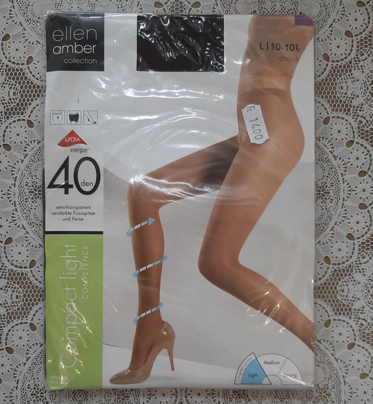 Ellen Amber Strümpfe & Strumpfhosen: Ellen Amber Compact Light Strumpfhose 40den Gr.L Choco – Neu und originalverpackt aus Amriswil von Celini3
