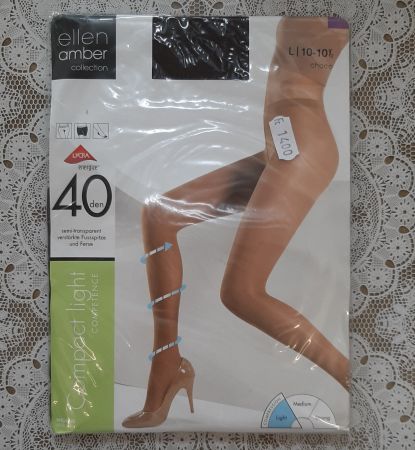 Ellen Amber Compact Light Strumpfhose 40den Gr.L Choco