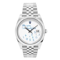 ROLEX DATEJUST EINZELSTÜCK - ‘Who Cares I’m Already Late’