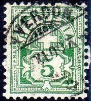 YVERDON 1900 ZIFFERMUSTER 5 RP N°65B - DD13