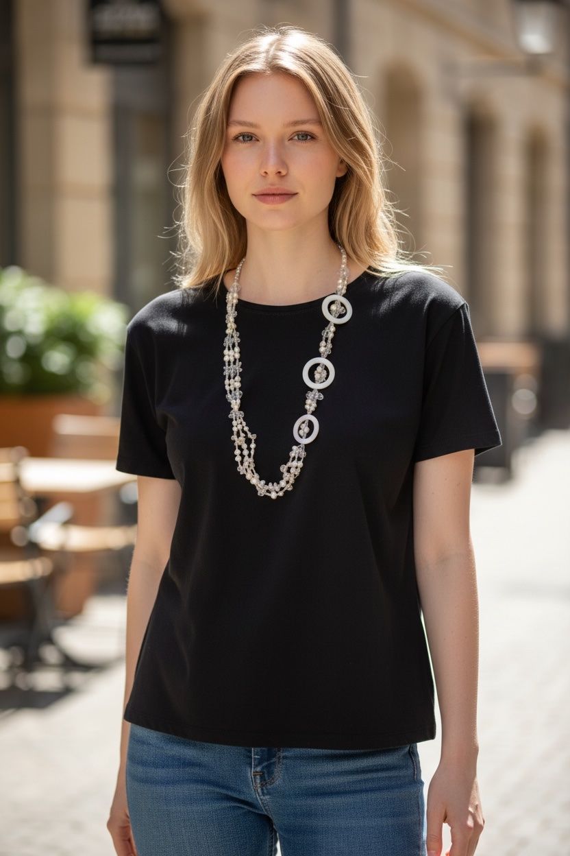 Catenine: Perlmutt, Süsswasserperlen Collier NEU – Nuovo e nell'imballaggio originale da Basel venduto da Chili007