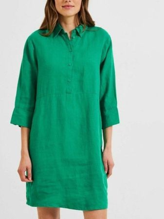 NEU cecil casual hemdblusenkleid leinen, in trefoil green