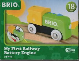 BRIO 33705 MY FIRST RAILWAY BATTERY ENGINE WOODEN RAILWAY TR