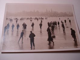 PK Zürichseegfrörni 1929, ungelaufen, belebt