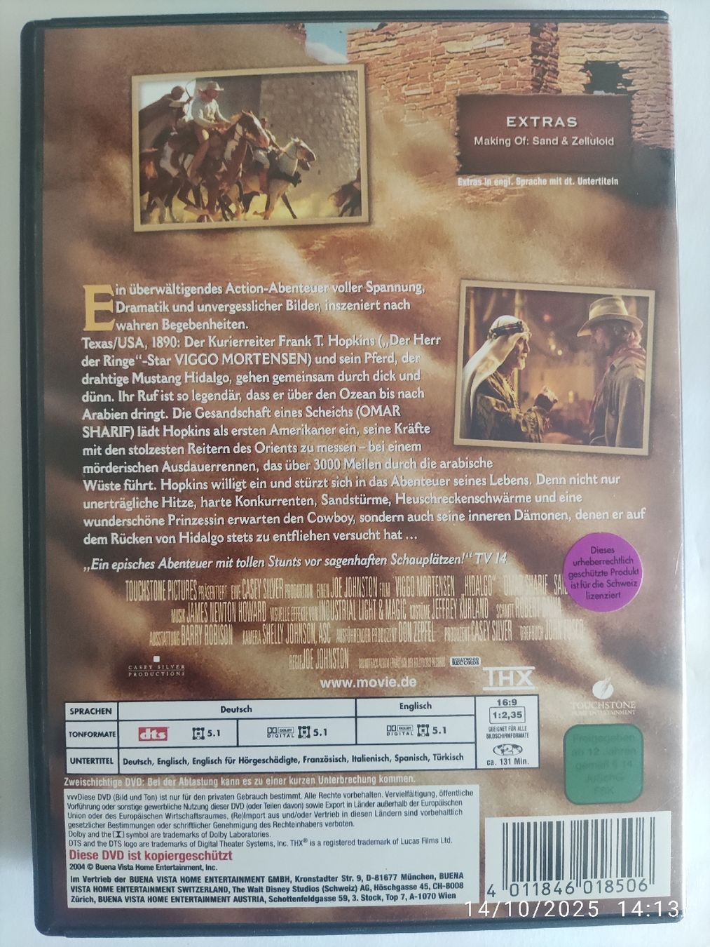 Tutti i DVDs: Hidalgo - 3000 Meilen zum Ruhm – Usato da Basel venduto da Alacant 1