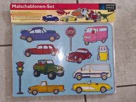 6 Malschablonen Fahrzeuge NEU