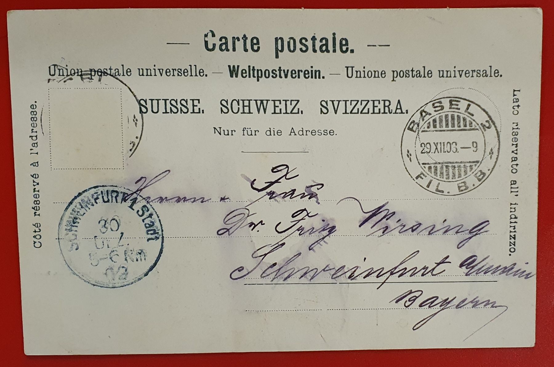 Cartoline postali: 2 Ansichtskarte von Basel 1903/05 – Usato da Kreuzlingen venduto da Rschweiz1 2