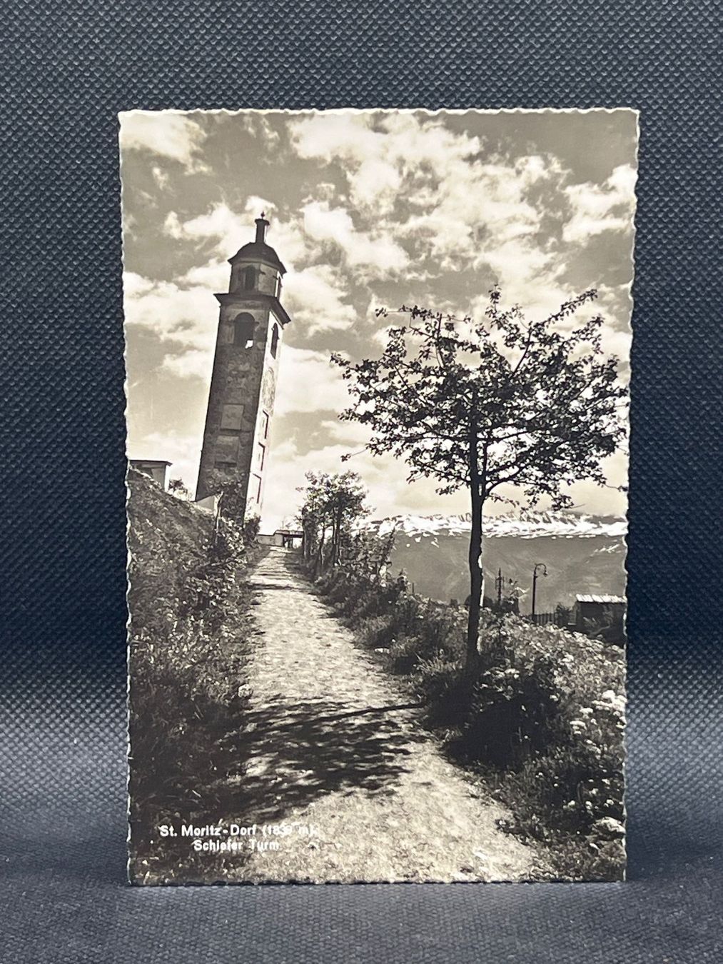Cartoline postali: St. Moritz-Dorf, Schiefer Turm – Usato da Widnau venduto da Brusi9