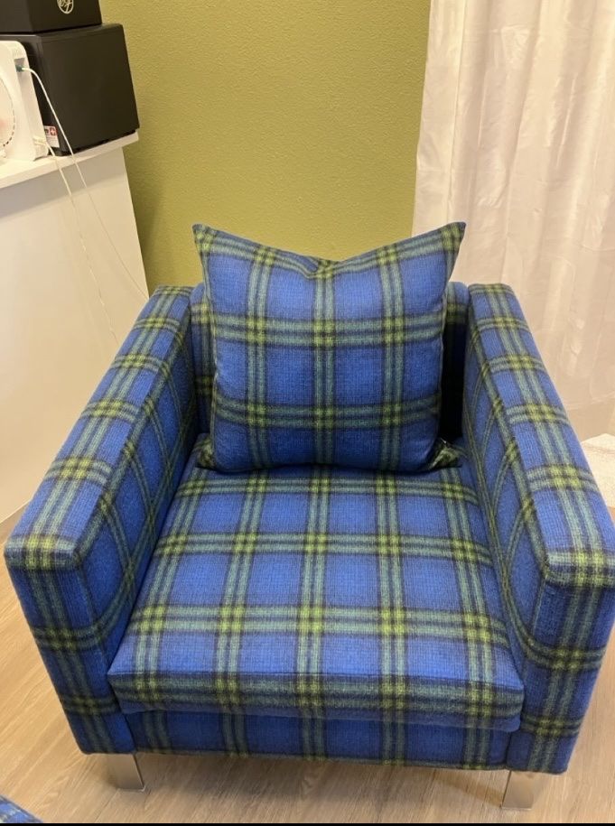 Poltrone: Gemütlicher Sessel im Karomuster - Designers Guild – Usato da frauenfeld venduto da Lahu8