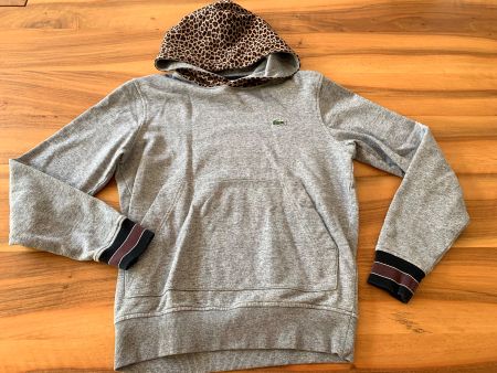 LACOSTE L!VE grauer Hoodie Pullover Gr. S