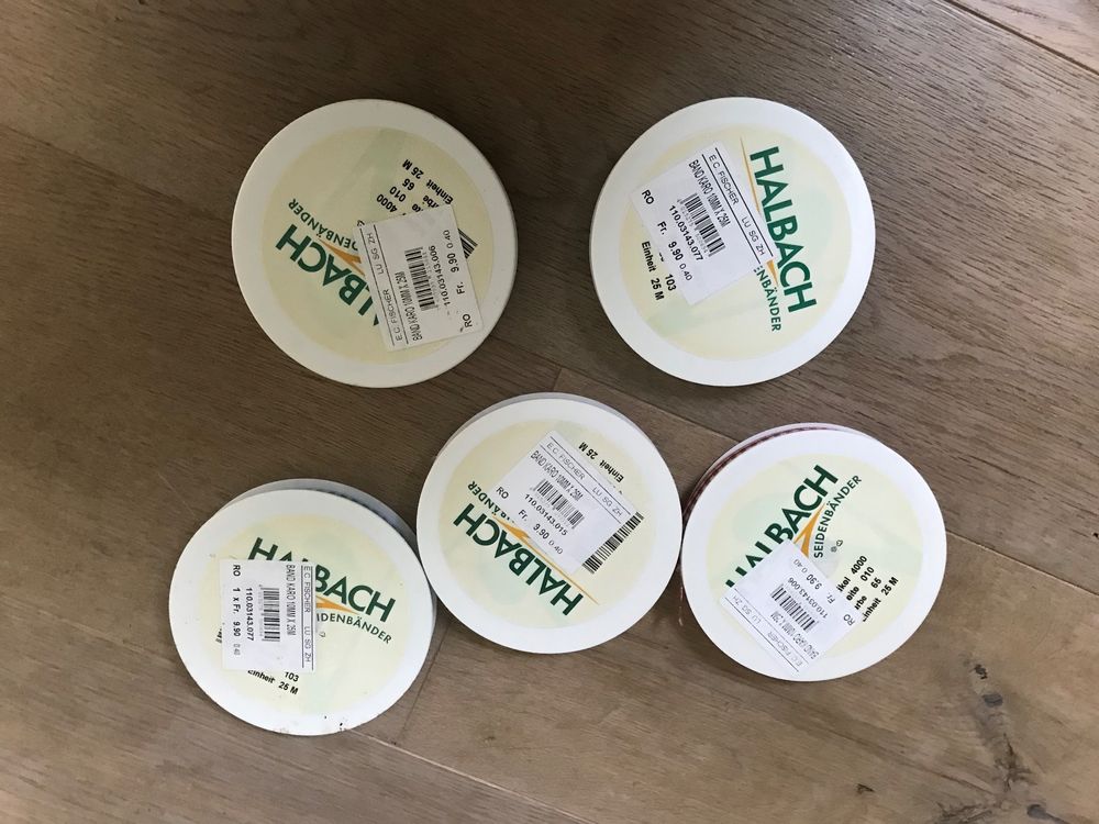 Halbach Seidenbänder Cadeaulint, breedte 25 mm, lengte 25 m, lint made in Germany, cadeaulinten in verschillende kleuren en breedten, perfect voor verpakking en decoratie, kleur: hemelsblauw