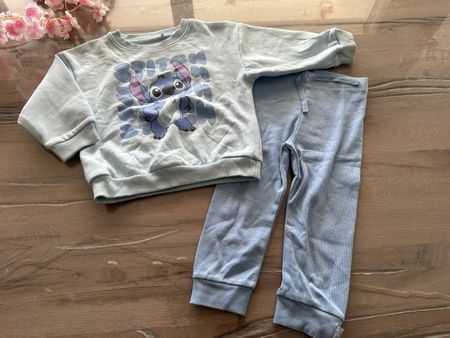 Disney Stitch Set Primark hellblau Grösse 98 cm 🩵
