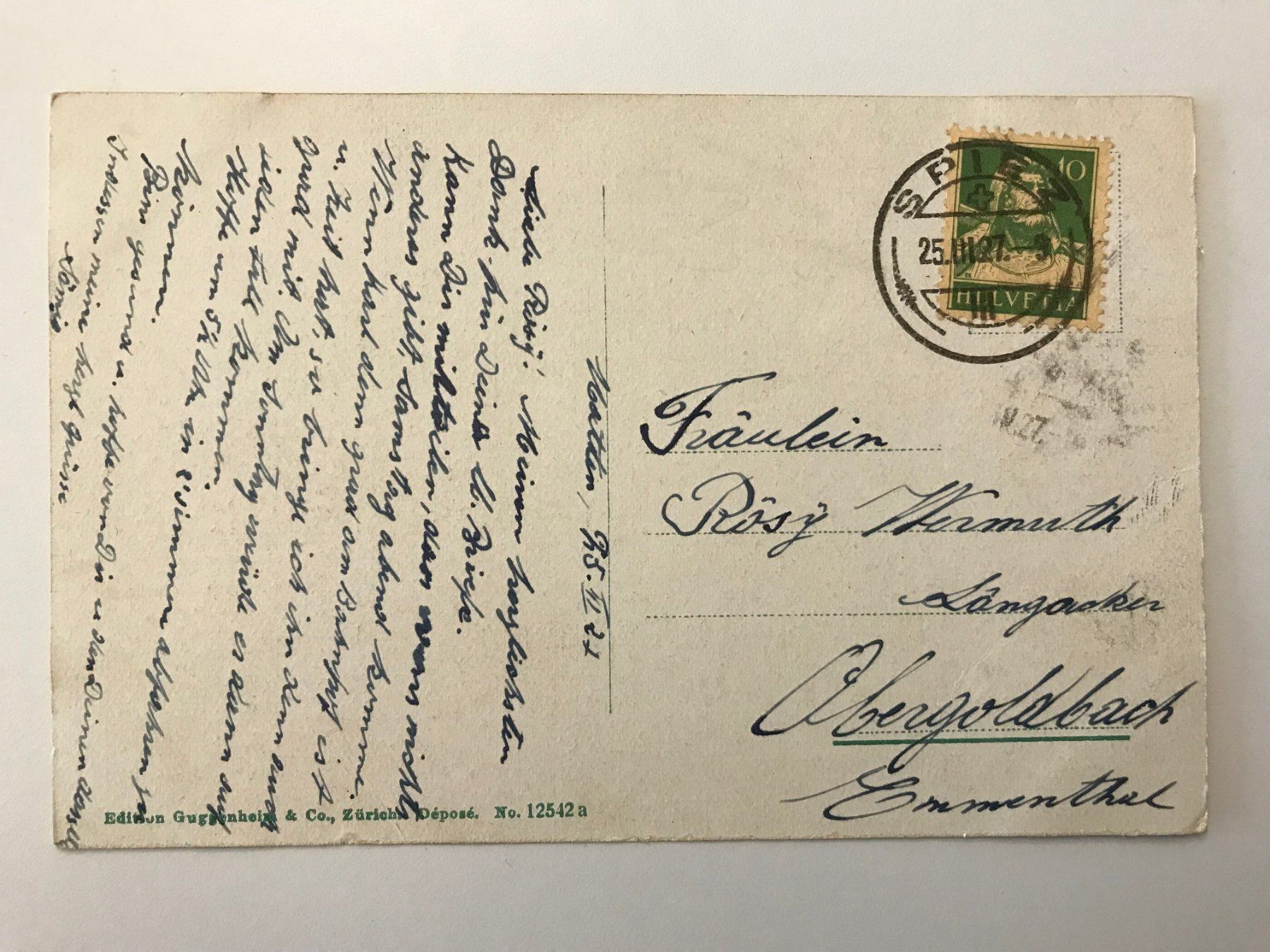 Ansichtskarten: Matten bei St. Stephan // 1927 Simmental – Gebraucht aus Basel von intermezzo12 1