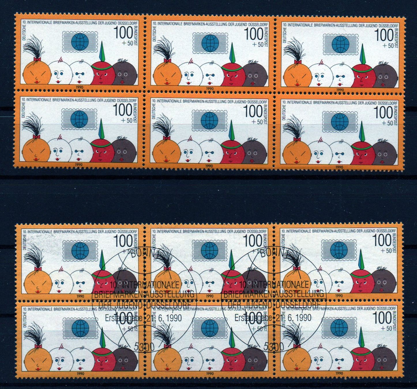 Tutti i francobolli: BRD 2 tolle Block Ausschnitte 1990 ** / o – Usato da Ebikon venduto da bowito