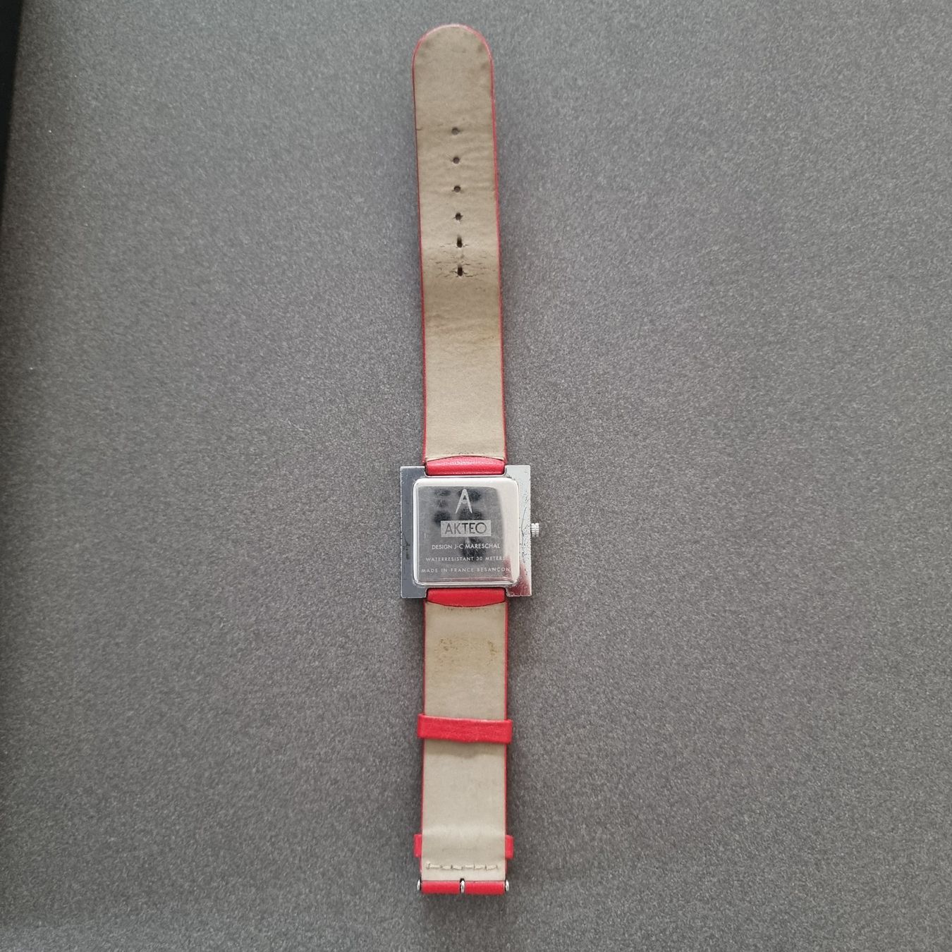Orologi: AKTEO uhr "Farben" Rot-Silber, arbanduhr – Usato da Gammen venduto da home_brocki 2