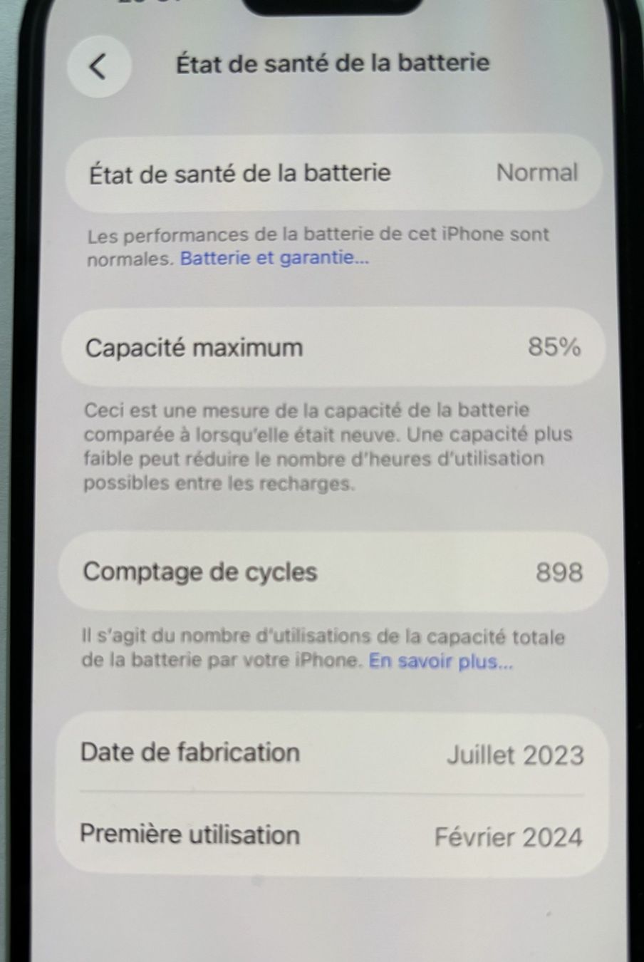Apple Telefoni cellulari / Smartphones: iPhone 15 - 256 Go – Usato da Fribourg venduto da Alextrain 3