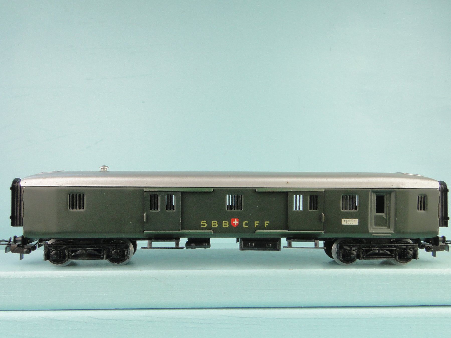 Märklin Modellini di ferrovie: Märklin 4017 SBB Gepäckwagen, Blech – Usato da Bülach venduto da cann11 1