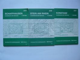 3 LANDESKARTEN DER SCHWEIZ 1:50000 Nr. 205-207