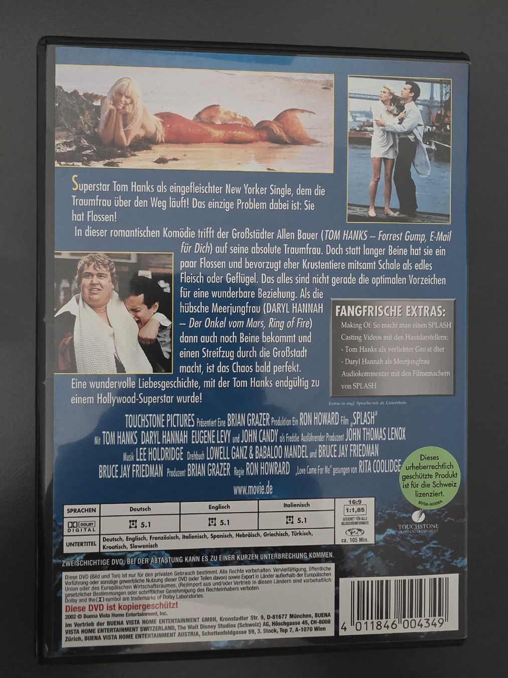 Tutti i DVDs: DVD Splash Special Edition mit Tom Hanks & Daryl Hannah – Usato da Zürich venduto da P-editon 1