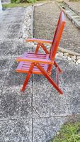 2 Chaises pliantes en bois exotique, état neuf!