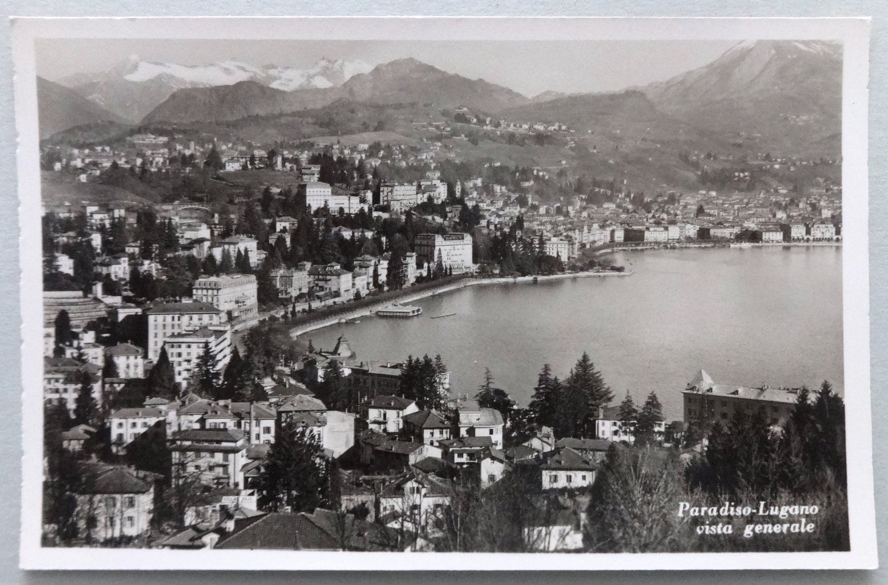 Ansichtskarten: Paradiso-Lugano, vista generale – Gebraucht aus Fétigny von Billy2miny