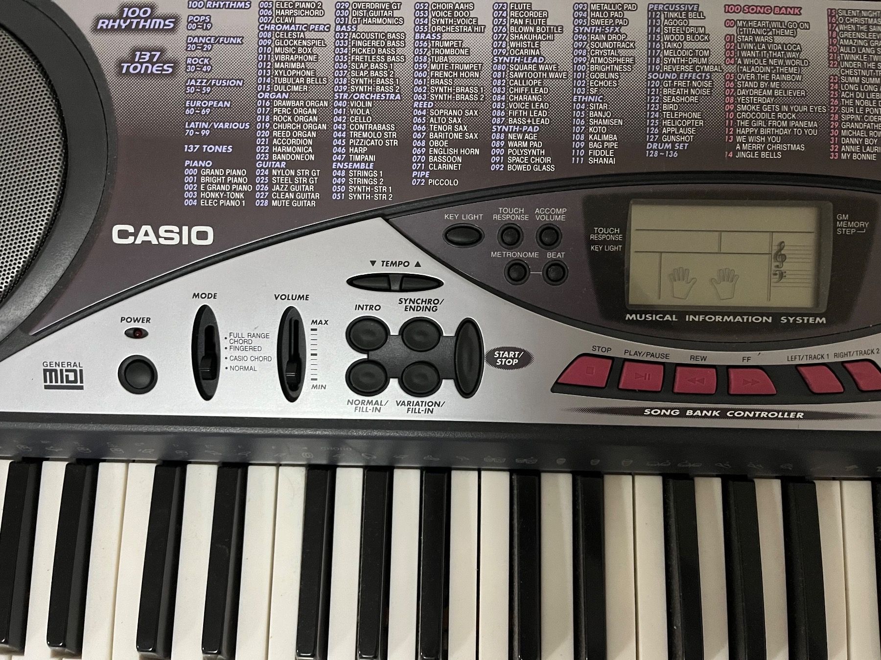 Tastaturen: Casio LK-50 Keyboard – Gebraucht aus zug von  1