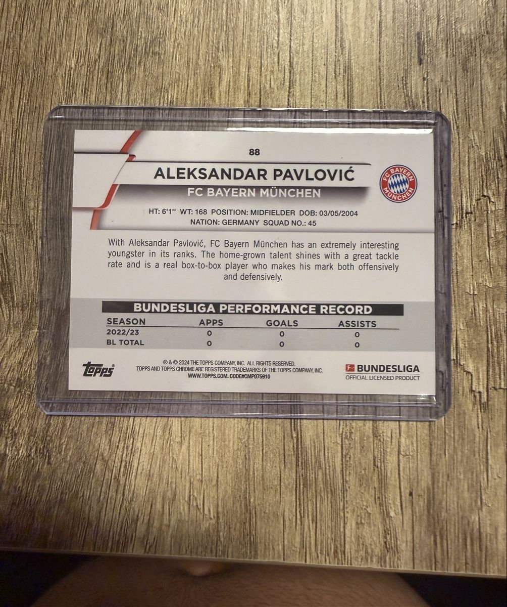 Topps Sammelbilder & Trading cards: Aleksandar Pavlovic Topps RCCard 080/19 – Neu (gemäss Beschreibung) aus Koblenz von Maestro_TCG 1