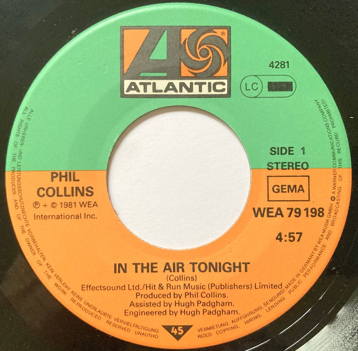 Dischi in vinile: PHIL COLLINS - IN THE AIR TONIGHT – Usato da Bottens venduto da hotter-than-hell 2