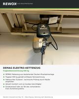 DEMAG Elektro-Kettenzug 500 kg – Hallenkran / Werkstattkran
