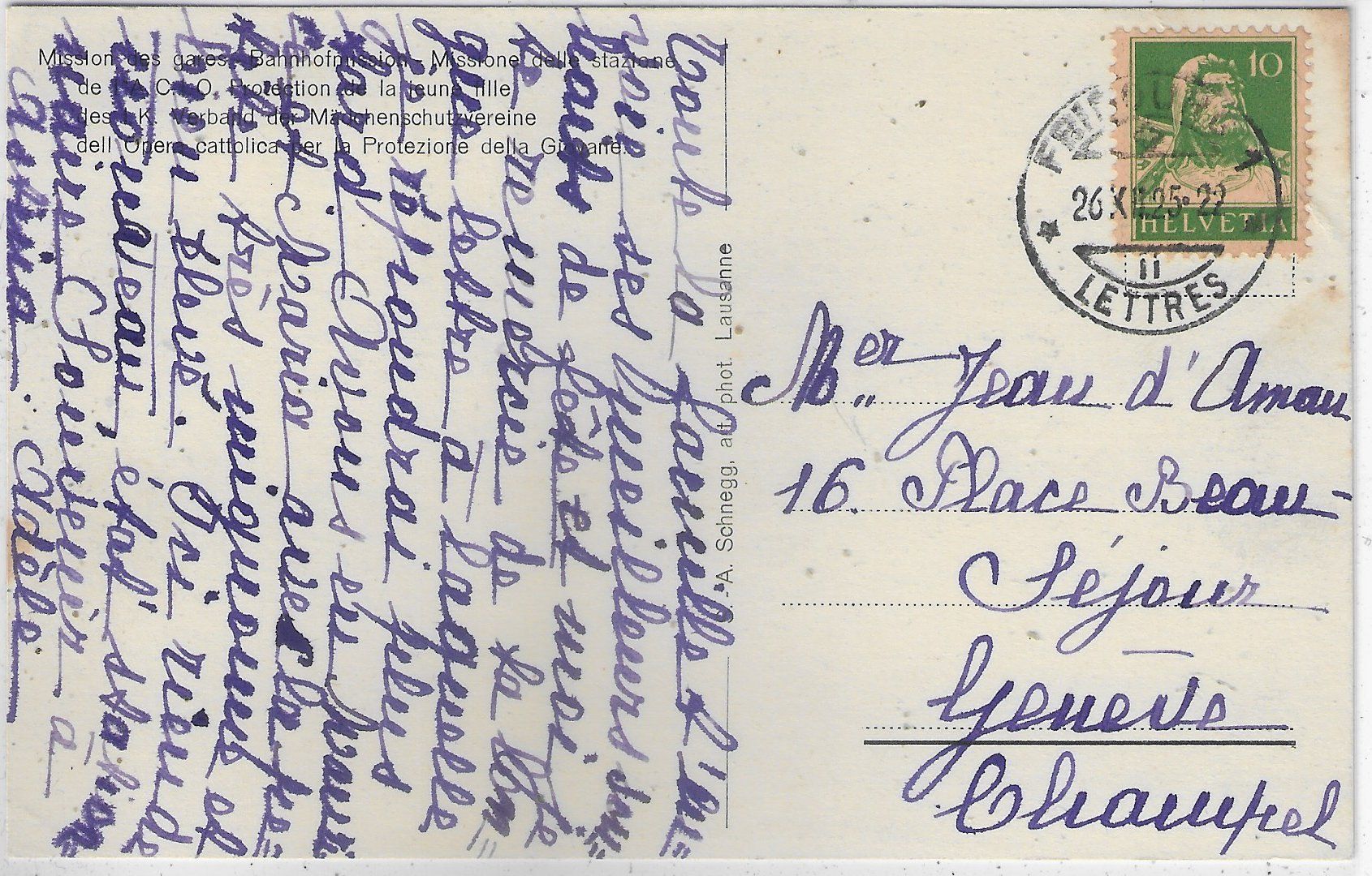 Cartes postales: Lausanne par Louis Bleuler – D'occasion à Ettingen par Kartenplanet 1