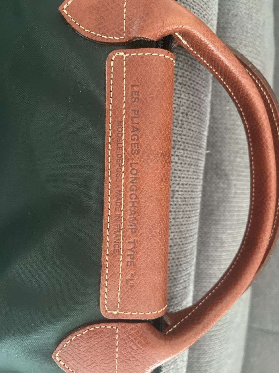 Longchamp Borse da donna: Sac Longchamp Le Pliage Type L vert cuir marron  – Usato da Vétroz venduto da jer_xgh6 5