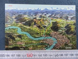 RHEINKNIE PANORAMA BIS MARIASTEIN UND LIESTAL UND ALPEN BLAK