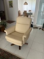 Drehstuhl Leder creme