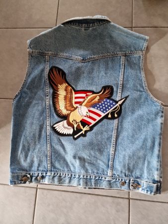 Herren Jeanschilet mit Westernmotiv gr.L wie Neu