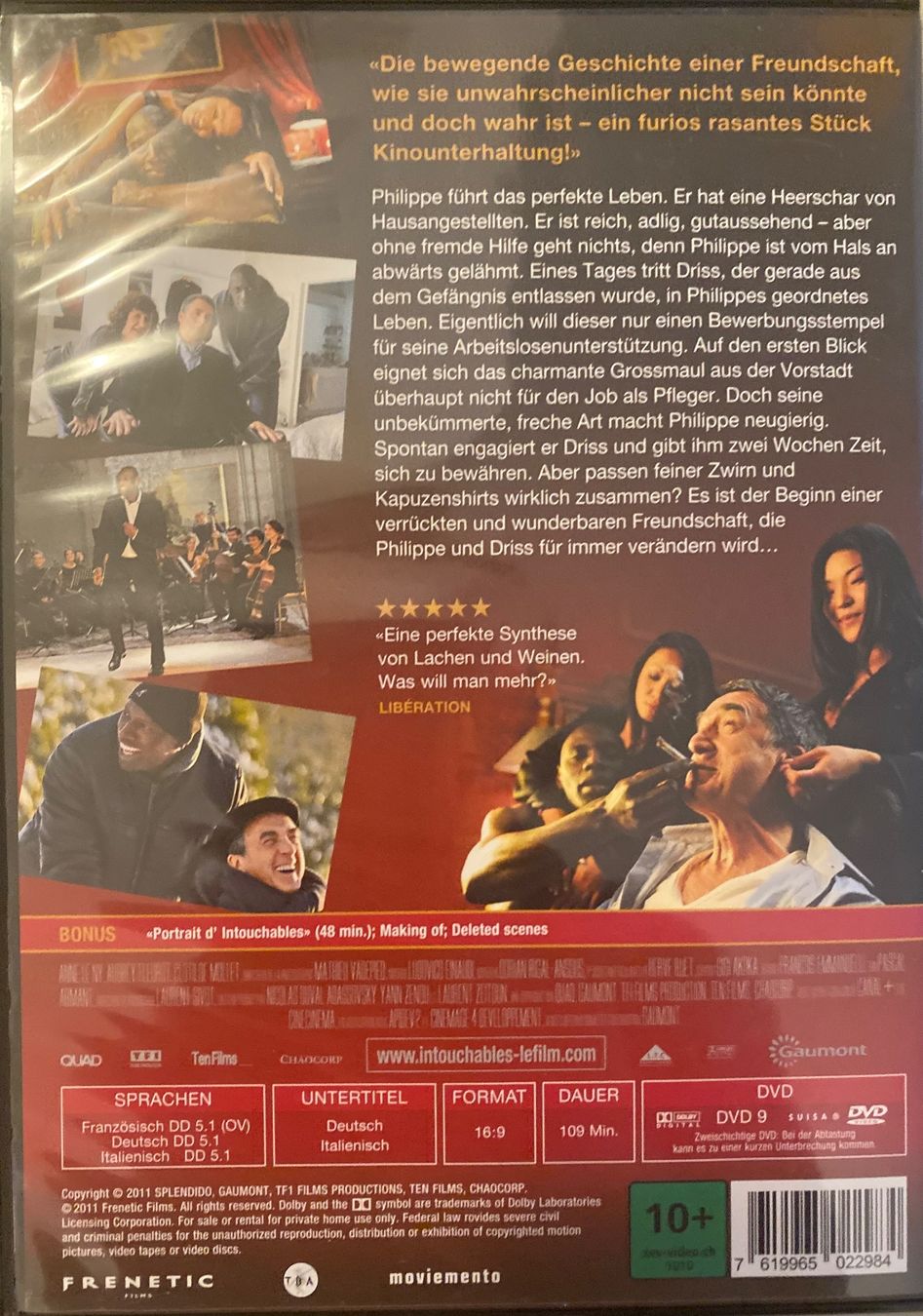 Tutti i DVDs: Intouchables | Ziemlich beste Freunde | Omar Sy | DVD – Usato da Baden venduto da Outblow 1