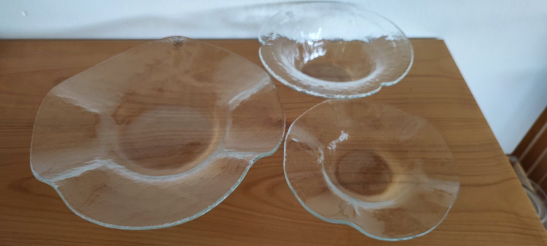 Glasi Hergiswil Servierplatten: 3 Obstschalen Glasi Hergiswil – Gebraucht aus Stäfa von Rampensau