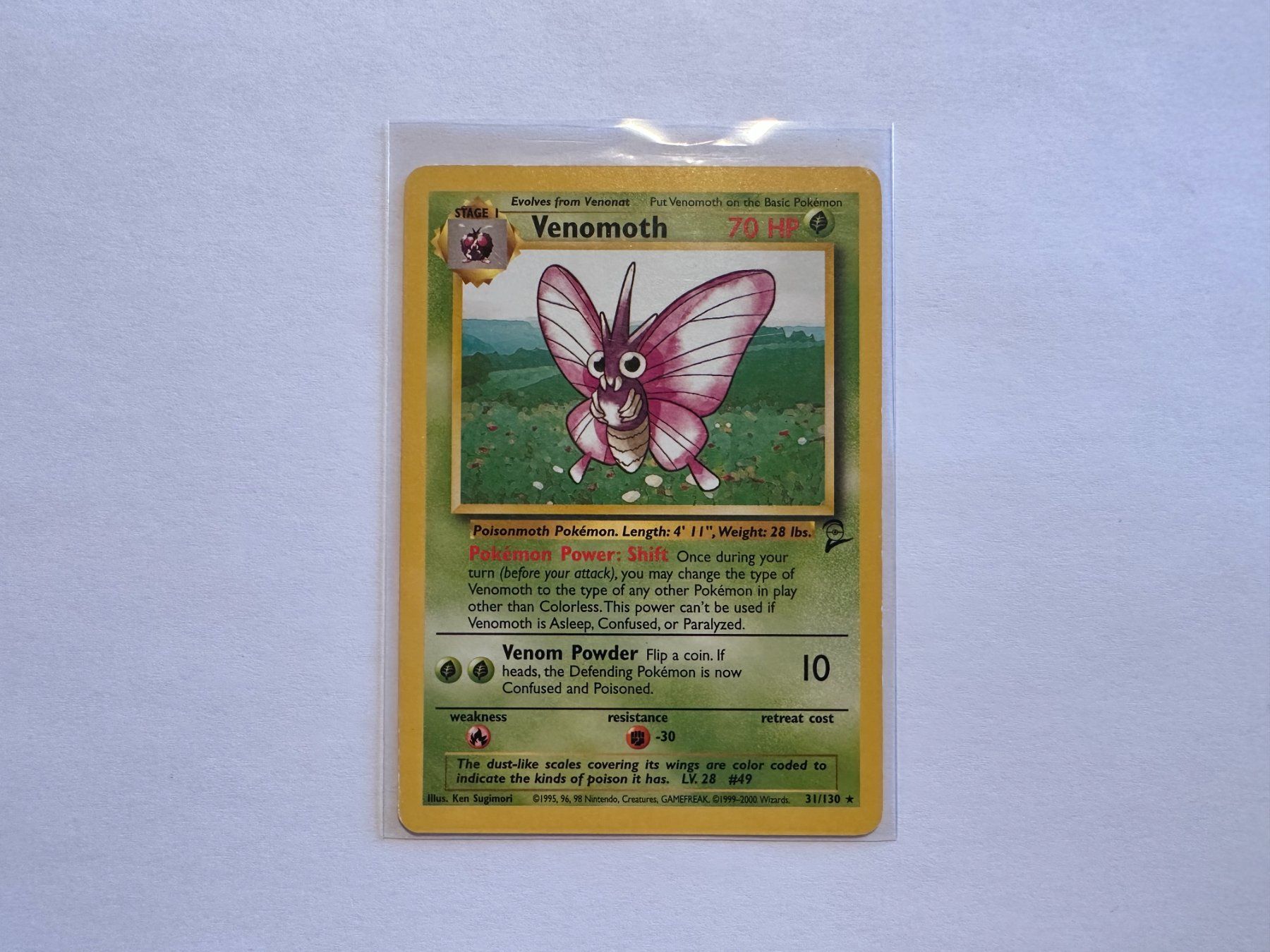 Pokémon Carte collezionabili: Venomoth non holo Base 2 EN – Usato da Hagendorn venduto da Pokecollectorch