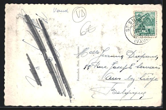 Cartoline postali: St. Sulpice, Tea Room du débarcadère – Usato da Berlin venduto da bartko-reher 1