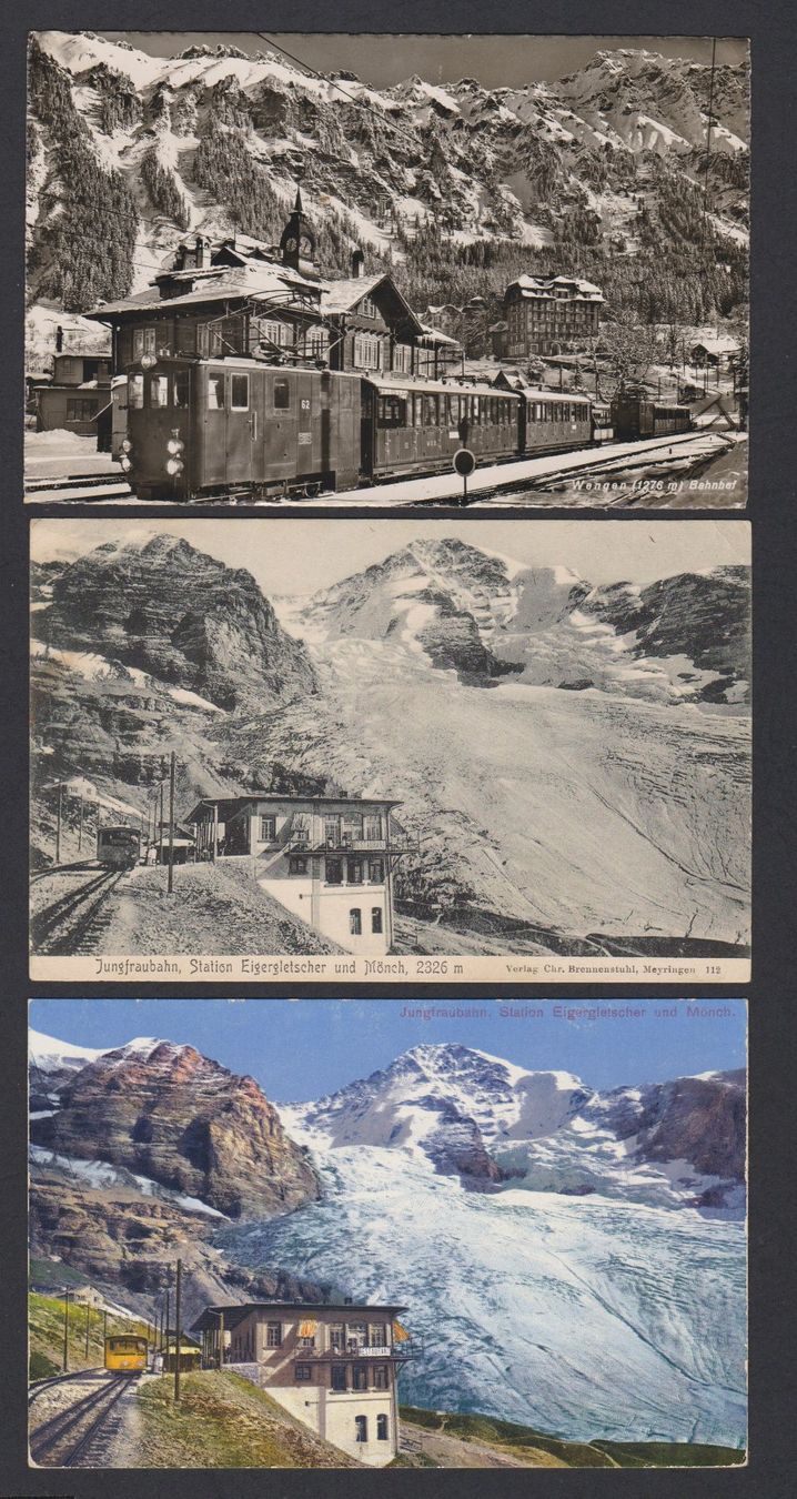 Cartoline postali: Jungfraubahn   -   7 alte Ansichtskarten – Usato da Vitznau venduto da Ropaku