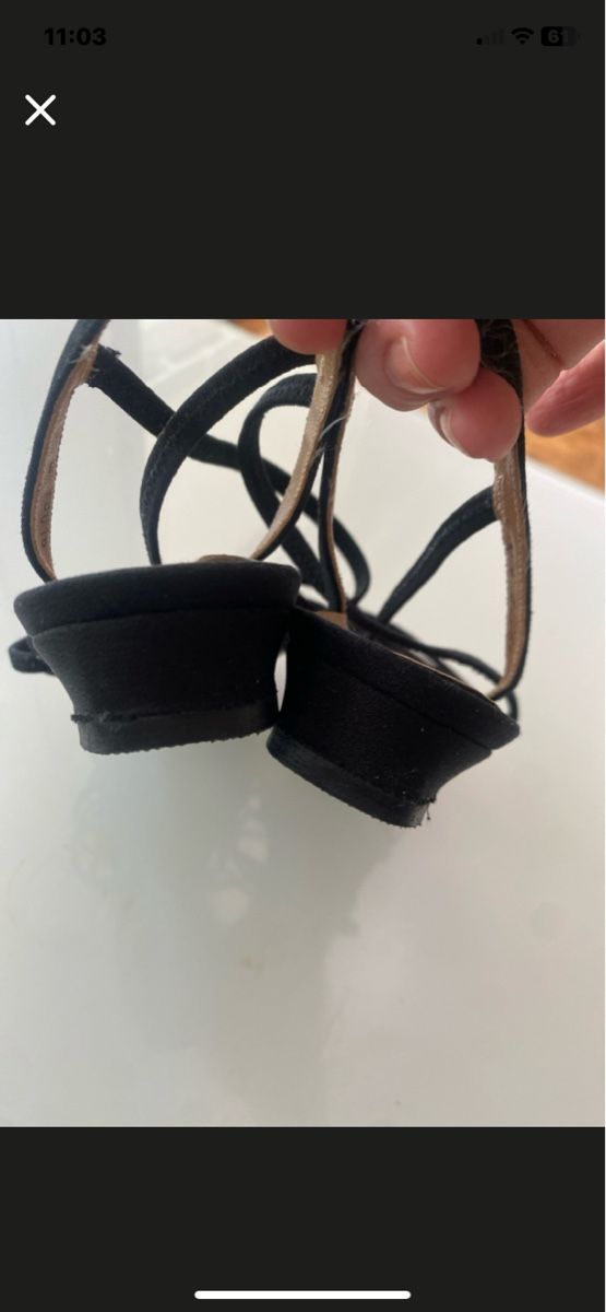 Stuart Weitzman Scarpe da donna: Sandales Stuart Weitzman noires, taille 38.5 - Été! – Usato da Geneve venduto da pat_p76n 4