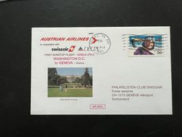 CH Flugbrief Swissair Washington-Genf 1995  (5369)