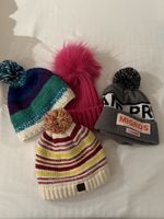 Mützen Set 4 Stk. Wintermützen mit Bommel Einheitsgrössen