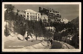 AK Leysin, Le Mont Blanc, l'hiver, 1929