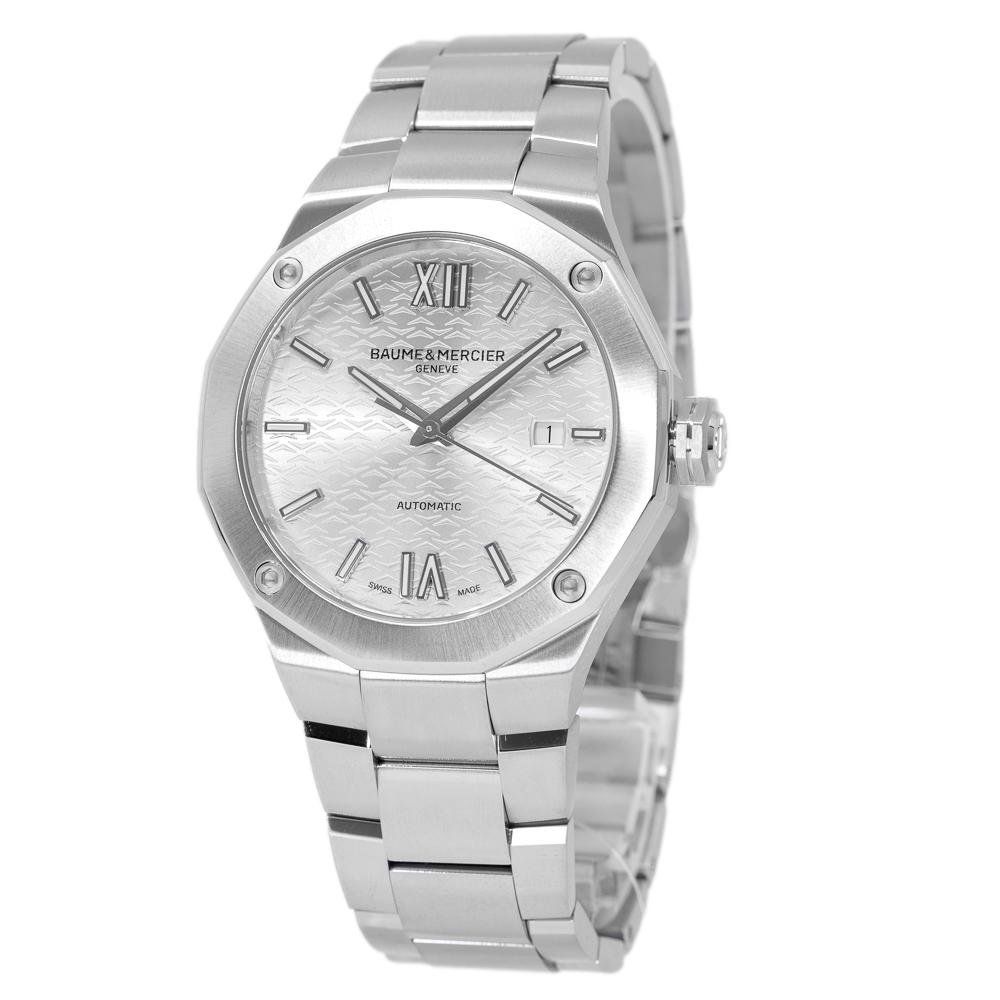 Baume & Mercier Orologi: Baume & Mercier Men's 10622 Riviera Silver Dial Auto – Nuovo e nell'imballaggio originale da Schindellegi venduto da harveystore