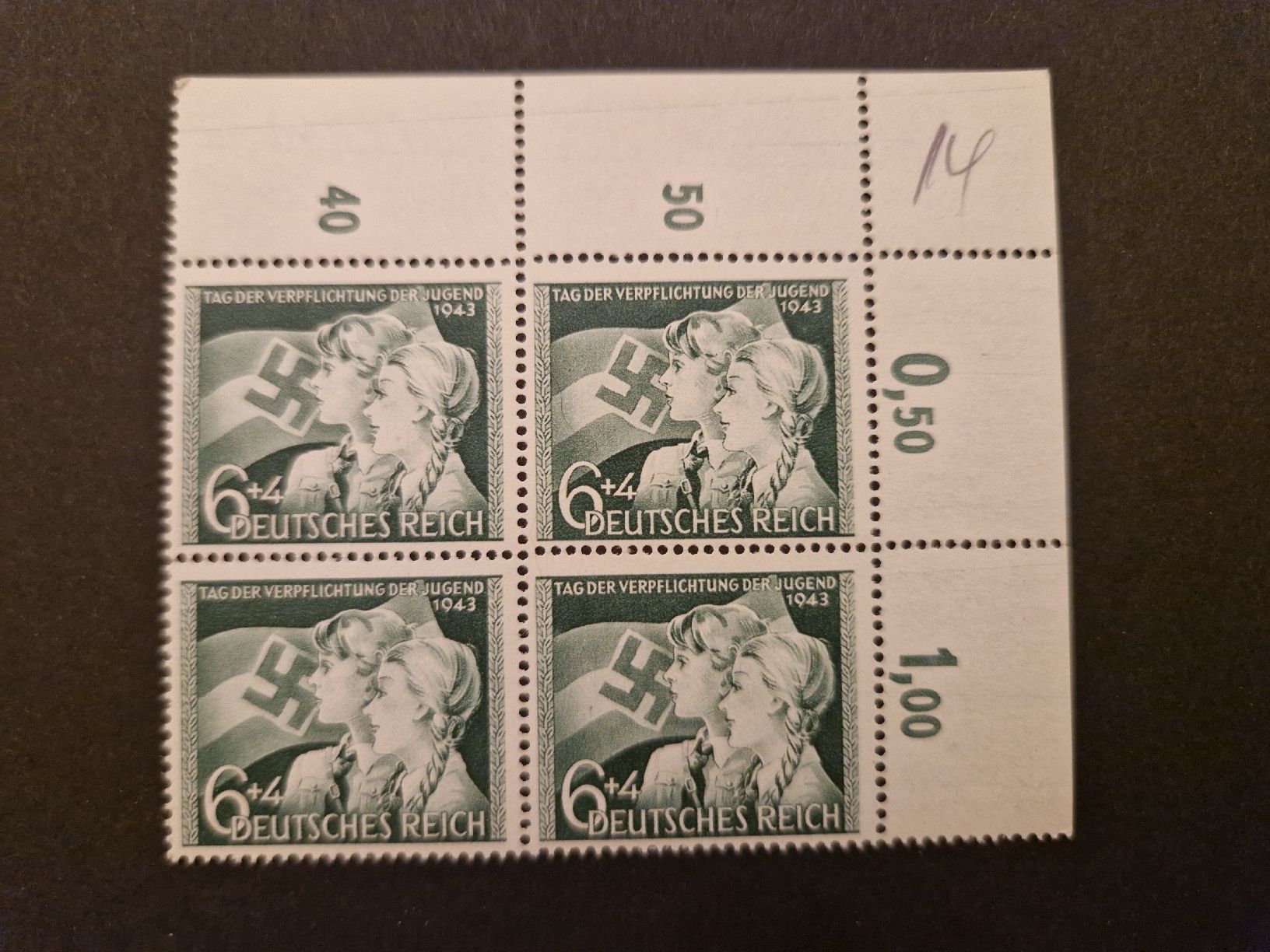 Tous les timbres: Deutsches Reich Viererblock Briefmarken postfrisch – Neuf (Voir description) à St. Gallen par Enrico_SG